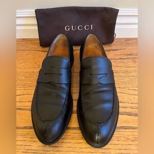 Gucci Classic Black Leather Men's Loafers